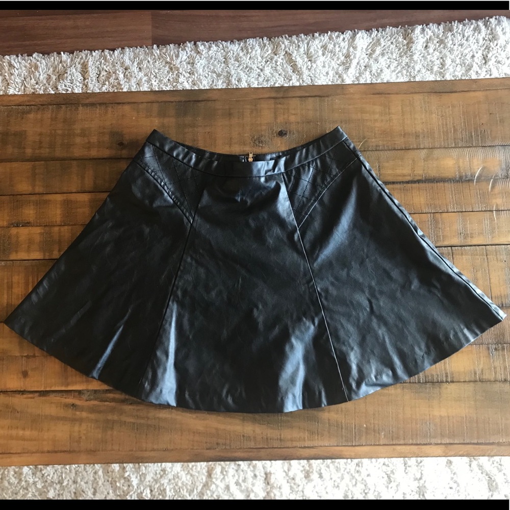 NWOT Forever 21 Pleather Skater Skirt